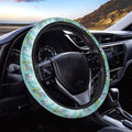 Cartoon Florida Manatee Mother and Baby Steering Wheel Covers Anti-Slip Elasticity Car Accessories Steering Wheel Protector Universal 15 Inch for Cars SUV Vehicle Truck