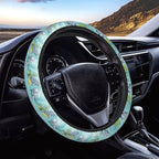Cartoon Florida Manatee Mother and Baby Steering Wheel Covers Anti-Slip Elasticity Car Accessories Steering Wheel Protector Universal 15 Inch for Cars SUV Vehicle Truck