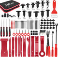 330Pcs Trim Removal Tool, Auto Push Pin Bumper Retainer Clip Set Fastener Terminal Remover Tool Adhesive Cable Clips Pry Kit Car Panel Radio Removal Auto Clip Pliers, Red