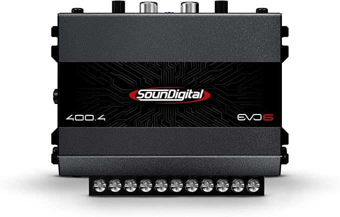 400X4 Car & Motorcycles Full Range Amplifier 4 Channels 400 Watts RMS 4 Ohm - Compact Size - Professional Super Sound Quality