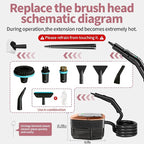 Steam Cleaner for Home & Car, 3-Level Adjustable Steamer for Cleaning with Temp Display,15s Fast Heat,1.8L Large Tank, 4Bar Powerful Steam for Grout,Grease,Tile,Couch,Toilet, Car Detailing,Windows
