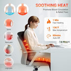 Heated Seat Covers, 43.31”Longer PU Leather Comfortable Seat Cushion, Universal Full Back and Seat Cover for Home Office, Easy to Use Heating Pad for Chairs, Winter Christmas Gift | Universal Full Back and Seat Cover for Home Office, Easy to Use Heatin...