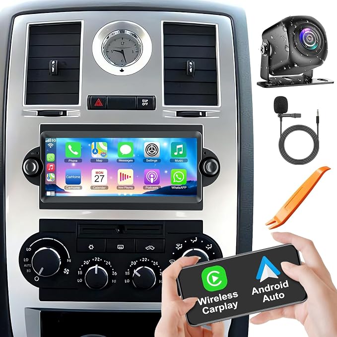 Android 13 Car Radio Stereo for Dodge Ram 2006 2007 2008, for Durango 2005 2006 2007 2008, 4GB RAM+64GB ROM Head Unit for Dodge, 6.8" CarPlay Touchscreen with Bluetooth and GPS Navigation