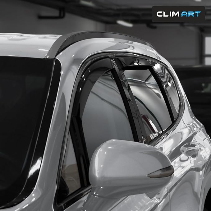 in-Channel Incredibly Durable Rain Guards for Hyundai Santa Fe 2019-2023, Original Window Deflectors, Vent Window Visors, Vent Deflector, 4 pcs. - 619481