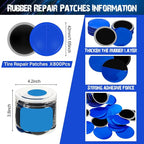 800 Pcs Heavy Duty Tire Patches Radial Patch Round Cold Tyre Puncture Tool Kit for Car Truck Motorcycle Automobile Bike Inner Tire (42mm)