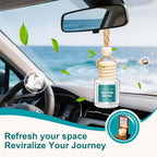 Premium Scent Car Air Freshener, 6 Pack Hotel Scent Collection Diffuser Set, Long Lasting Luxury Fragrance Essential Oil Aromatherapy, Hanging Air Freshener for Car Interior Accessories Unisex