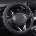 Car Steering Wheel Cover for Toyota RAV4,Camry,Highlander,Corolla,Prius,Tacoma,Standard Size - Black