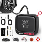 Tire Inflator Portable Air Compressor - Air Pump for Car Tires with 12V DC Power Adapter, 180PSI Electric Tire Pump with Digital Pressure Gauge for SUV, Motorcycle, Bicycle, Basketball