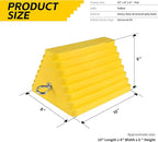 51169 Polyfoam Wheel Chocks with Steel Eyebolt – 2-Pack – 10″ × 8″ × 6″ Heavy-Duty Structural Foam – Bright Yellow – Vehicle & Trailer Safety for Cars, Trucks, RVs, Boats, ATVs