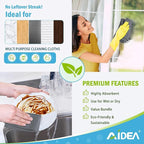 AIDEA Microfiber Cleaning Cloth Grey 100PK, Microfiber Towels for Cars, Premium Car Cloths, Dusting Cloth Lint Free Cleaning Rags for SUVs, House, Kitchen, Window, Workshops,11.5"×11.5"