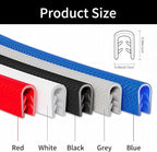 Car Door Edge Guards, 16Ft Rubber Seal Car Door Edge Trim, U Shape Door Edge Protector Guard, Aluminum Weather Proofing Automotive Door Edge Molding, Protection for Most Cars (Red)
