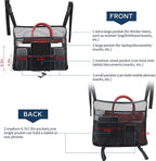 Car Seat Back Organizer - Large Capacity Storage for Purses, Handbags & Kids' Items - Black