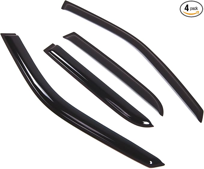Outside Mount Window Vent Visors Rain Guards Compatible with Honda CR-V 2002-2006 | Side Window Wind Deflectors Rain Shields | Smoke Tinted, 4 Pcs Set, DGWV-229