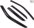 Outside Mount Window Vent Visors Rain Guards Compatible with Honda CR-V 2002-2006 | Side Window Wind Deflectors Rain Shields | Black Tinted, 4 Pcs Set, BGWV-229