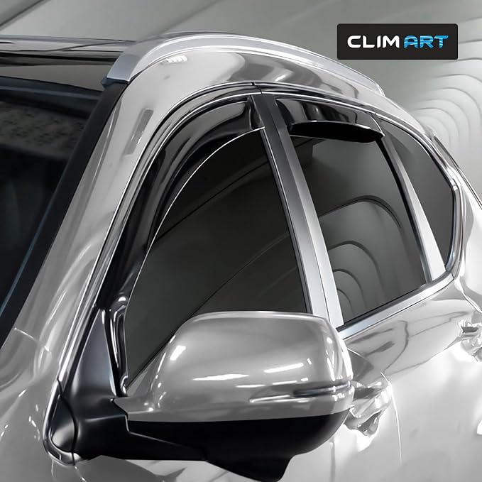 in-Channel Incredibly Durable Rain Guards for Honda CR-V (CRV) 2017-2022, Original Window Deflectors, Vent Deflector, Vent Window Visors, Dark Smoke Car Accessories, 4 pcs - 617450