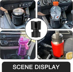 Pack-1 Car Conversion Cup Holder, Within 4.13" Drink Stand from Small to Large Cups Mouth, Rotatable Adjustable Base with Anti-Slip Pad, Universal Plug-and-Play Cup Holder for Cars (Black)