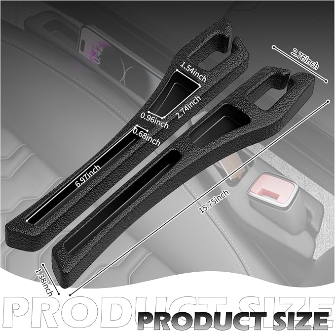 2PCS Car Seat Gap Filler Organizer,Multifunctional Car Gap Filler Organizer Storages Phone Key Avoids Things Falling,Universal Car Blocker Between Seats Car Organizer Car Accessories