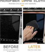 SCUARI Car Screen Cleaner,Touch Screen Cleaner for Car,Car Accessories Car Screen Wipes,Foldable Car Screen Cleaner Cloth,Square Microfiber Screen Cleaning Pad,Fits Car Dashboard LCD Display (Green)