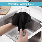Black Microfiber Cleaning Cloth 400 Pack, Microfiber Towel for Cars, Lint Free, Scratch-Free, Highly Absorbent, and Cleaning Rags for House, Window and Glass, Cars, TV Screen 11.5 X11.5 inch