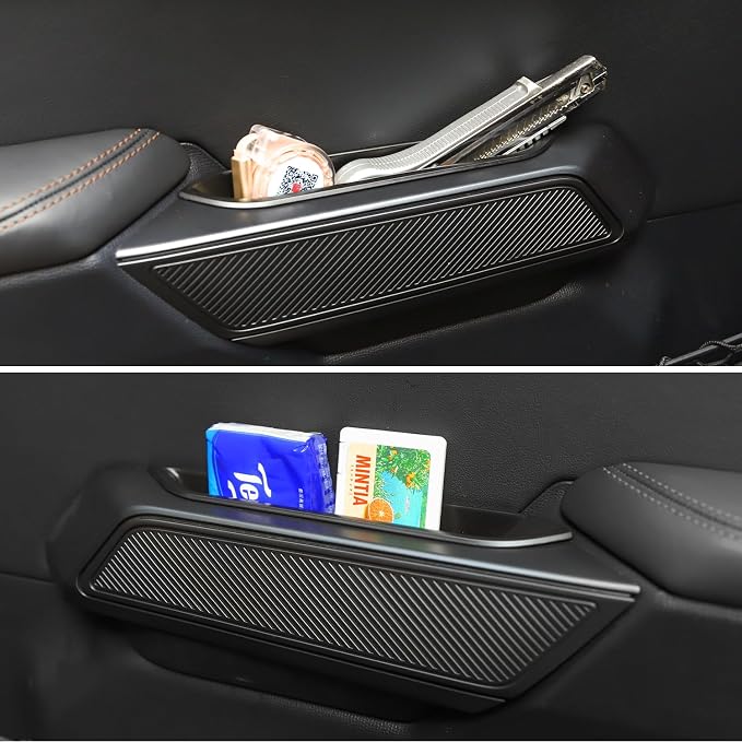 Door Handle Storage Organizer Compatible with 2021-2026 Ford Bronco, Front Door Grab Handle Pockets Box Insert Tray Interior Accessories