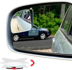 Fan Shaped Blind Spot Mirror, HD Glass Frameless Stick on Adjustabe Few Convex Wide Angle Rear View Blind Spot Car Mirror for Car Blind Spot, Pack of 2