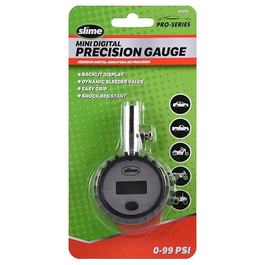 20456 Tire Pressure Gauge, Pro-Series, Mini, Digital Precision, (5-100 psi)