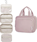 Hanging Toiletry Bag for Women Travel Makeup Bag Organizer Toiletries Bag for Travel Size Essentials Accessories Cosmetics (Dusty Rose (Medium))