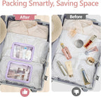 Clear Makeup Bag - TSA Approved Toiletry Bag for Carry-on & Checked Luggage, Water Resistant Car Storage Organizer with Reinforced Seams