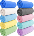 10 Pcs 13"x17" 10 Car Shammy Cloth for Car Drying, Super Absorbent Chamois Towels, Reusable Scratch Free Wash Drying Towels for Auto Detailing, Rv, Boat, Motorcycle (Dark Color)