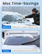 Windshield Cover for Ice & Snow, Heavy-Duty 600D Oxford Fabric, Universal Fit for Cars, SUVs, Trucks, Vans, RVs, Waterproof Frost Wind Resistant Winter Windshield Protector (69" 42")
