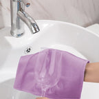 6 Pack Microfiber Glass Cleaning Cloth, 16 Inch X 16 Inch, Lint Free Quickly Clean Window, Glasses, Windshields, Mirrors, and Stainless Steel, Pink