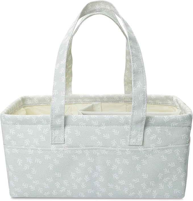 Mr. Pen- Baby Diaper Caddy Organizer, Patterned Gray | Nursery Storage Bin and Car Organizer for Diapers and Baby Wipes