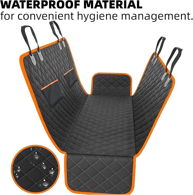 Smouatou Dog Car Seat Cover for Back Seat, Sturdy Backseat Extender for Dogs,New Scratch Resistant, Anti Slip Portable Dog Hammock,Suitable for Cars and SUVs,Car Travel Pet Bed (S)