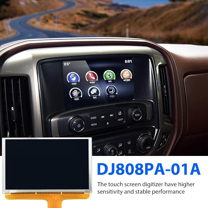 8" DJ080PA-01A LCD Touch Screen Replacement, Digitizer Screen Radio, Compatible withs Chevy, Suburban, Tahoe, Colorado, Silverado, GMC Yukon, Canyon, Sierra, Acadia.etc Mylink 8-inch Touchscreen