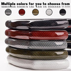 Car Steering Wheel Cover with Comfort Grip, 14.5-15" Carbon Fiber Laser Non-Slip Steering Wheel Protector, Cool Stylish Auto Interior Decor Accessories, Universal for Van SUV Sedan (Silver)