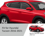 Voron Glass in-Channel Extra Durable Rain Guards for Hyundai Tucson 2016-2021, Window Deflectors, Vent Window Visors, 4 Pieces - 201243