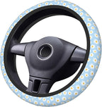 Universal 15 Inch Steering Wheel Cover, Cute Daisy Floral Neoprene Anti-Slip Wheel Protector, Durable & Breathable Car Accessory, Heat & Cold Protection for Most Sedans, SUVs, and Trucks