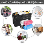 Mini Car Trash Can Bags for Auto Trash Bin, 120 Count Small Garbage Bags Organizer Tear-Resistant, Liner Refills (Vehicle Trash Can is not Included) - 4 Color Black, White, Pink, Blue