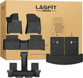 Floor Mats & Backrest Mats & Cargo Mat for Hyundai Santa Fe Hybrid 2026 2025 2024 (Not Fit Gas), All Weather TPE Custom Fit Floor Liners with Full Set Car Mats & Trunk Mats Accessories, Black