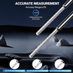 Pencil Tire Pressure Gauge 2 Pack, 10-75PSI Air Pressure Gauge with Tire Caps, Stainless Steel Body, 3 Measurements (±2% Span) for Cars, RVs, Bicycles