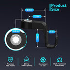 Car Seat Hooks Anti-Drop Headrest Storage Hanger Universal Fit Automotive Organizer for Purse Bag Coat Black 2 Pack
