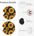 Sunflower Steering Wheel Cover Universal 14.5-15 Inch Non-Slip Sunflower Car Accessories