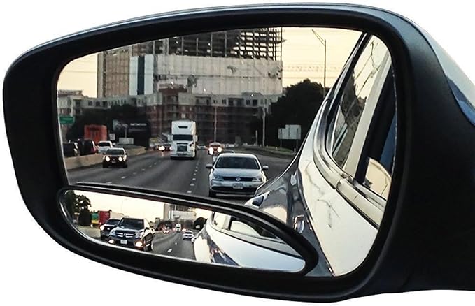 x Blind Spot Mirror, 5'' Framed Rhombus HD Glass Convex Adjustable Wide Angle Rear View Mirror,Universal For Car SUVs Truck Motorcycle (2pcs)