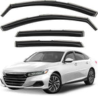 Window Deflectors Smoke Tinted In-Channel Side Window Vent Visor Deflectors Rain Guards Compatible with Accord 2018-2022 - 4pcs. GW0712