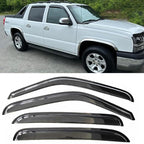 Window Visors Rain Guards Vent Deflectors for Truck 2002-2006 Avalanche/Suburban/Escalade EXT/Yukon XL, 2001-07 Chev/GMC Silv/Sierra 1500/2500/3500 Classic/Crew 94355 4-Pieces Set