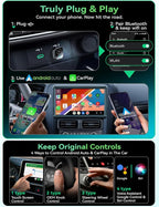 Wireless Carplay & Android Auto Adapter, Metal Design Mini & Stable 2-in-1 Dongle, Convert Vehicle's Wired CarPlay/Android Auto to Wireless, for iOS 10+/Android 11+ & Cars from 2016