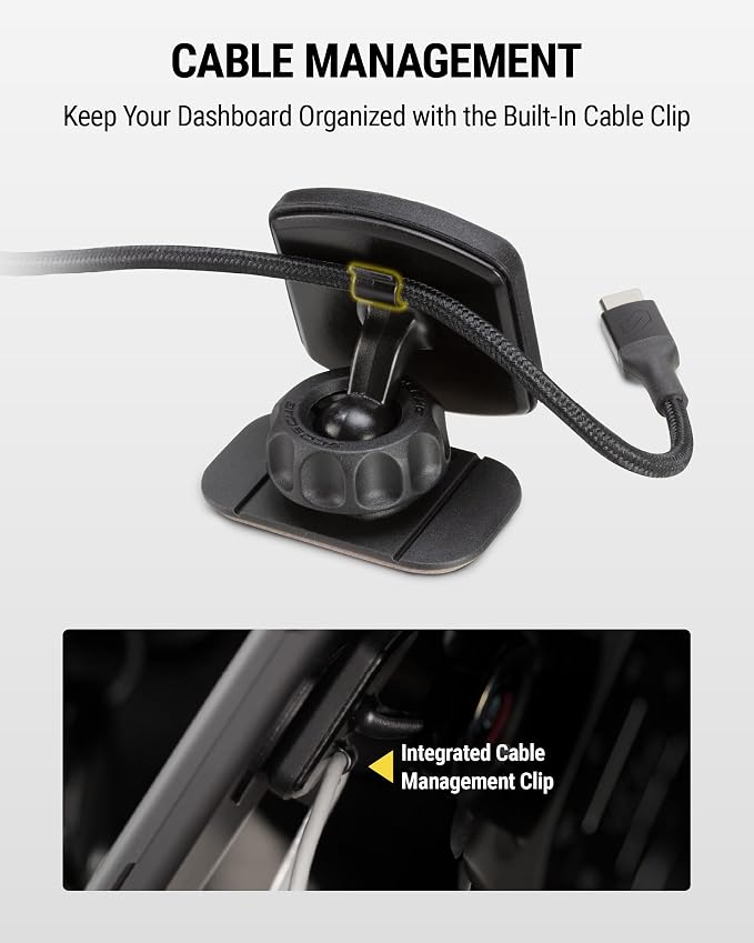 MAGDMB MagicMount Magnetic Phone Mount for Car, Dashboard Cell Phone Holder with 360° Adjustable Magnet Head, Universal Phone Stand for Car Compatible with iPhone, Samsung, and All Devices