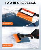 Ice Scraper and Snow Brush for Car Windshield, Snow Scraper for Car, Snow Winter Car Necessities, Multi Functional Car Snow Removal Tools, Car Accessories Gift for Women and Man (Enhanced)