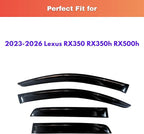 KPY Rain Guards Fit for 2023-2026 Lexus RX350 RX350h RX500h, Out-Channel Window Visors Vent Wind Deflectors 4PC, Car Accessories for 23-26 Lexus RX Series