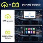 LAMTTO 9" Apple CarPlay Screen with Backup Camera & Streaming Apps | Portable 9-inch display for safer parking, preloaded Netflix YouTube & Bluetooth audio for on-the-go entertainment